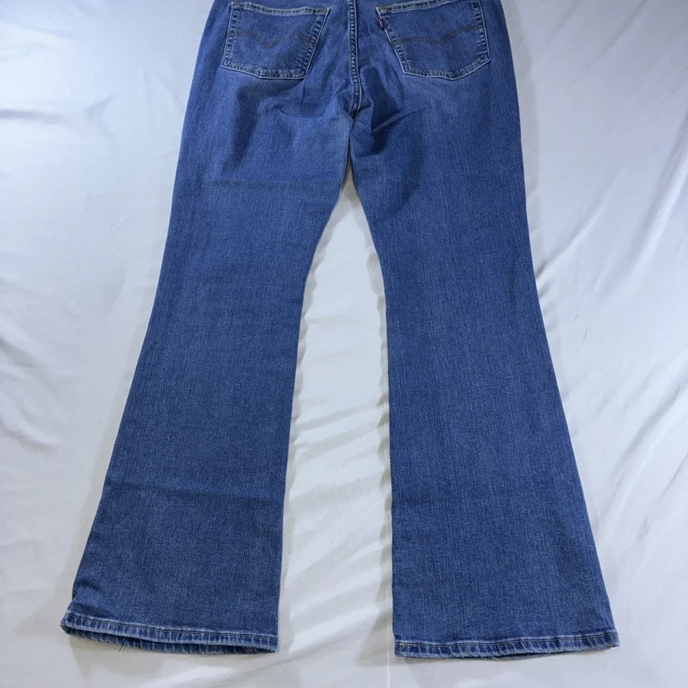 Levi's‎ 725 High Rise Bootcut Stretch Distressed Jeans Women's W32 L30 Blue